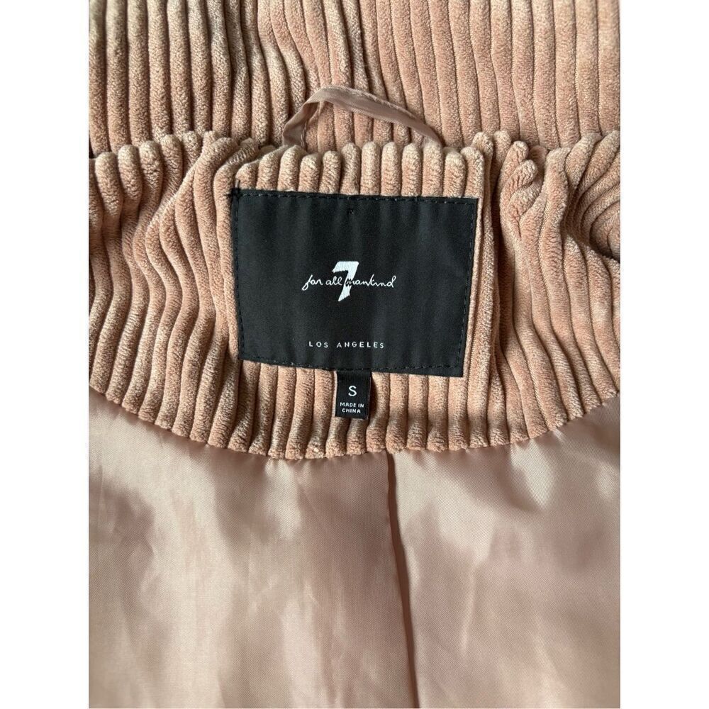 7 For All Mankind Corduroy Dust Rose Pink Bomber Jacket size S - Picture 4 of 14